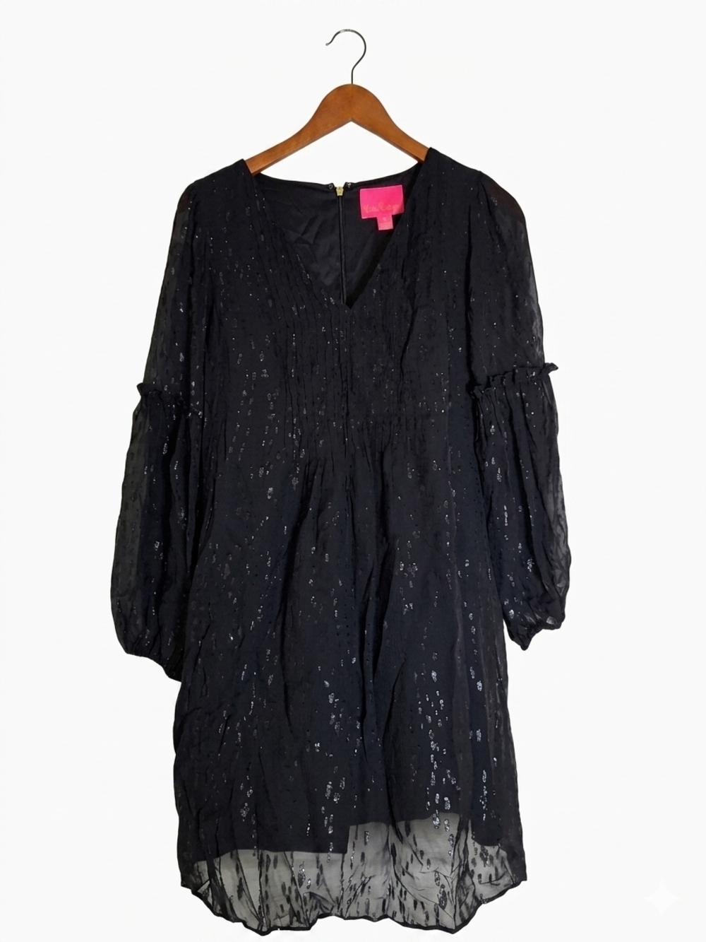Lilly Pulitzer Cleme Silk Chiffon Metallic Mini Dress Size 4